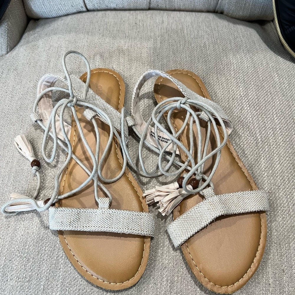 Ankle tie sandals